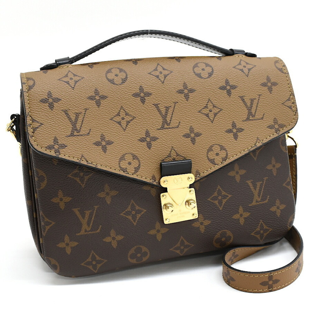 Louis Vuitton Metis Handbag Shoulder Bag Monogram Reverse Brown Camel